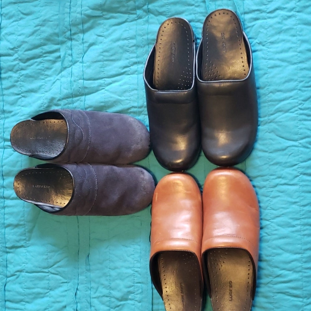 3 pair Lands End clogs
